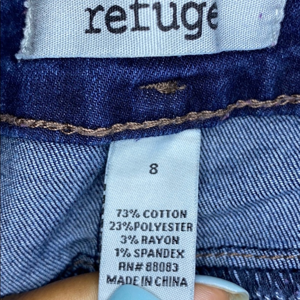 High waisted denim jeans